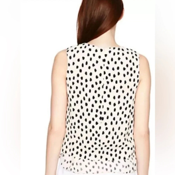 Kate Spade Leopard Dot Silk Blouse, BNWT, size  Large - Picture 2 of 12